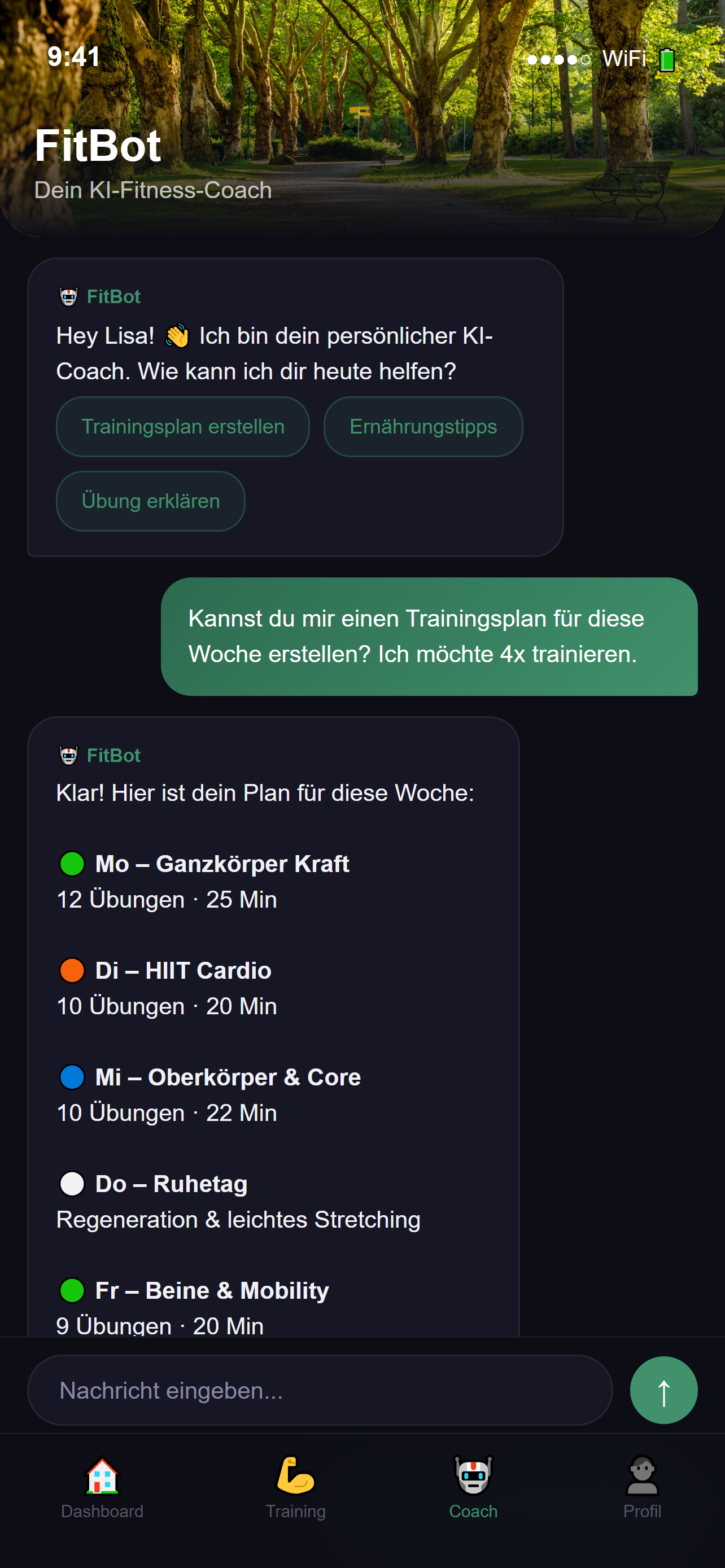 KI-Coach Chat